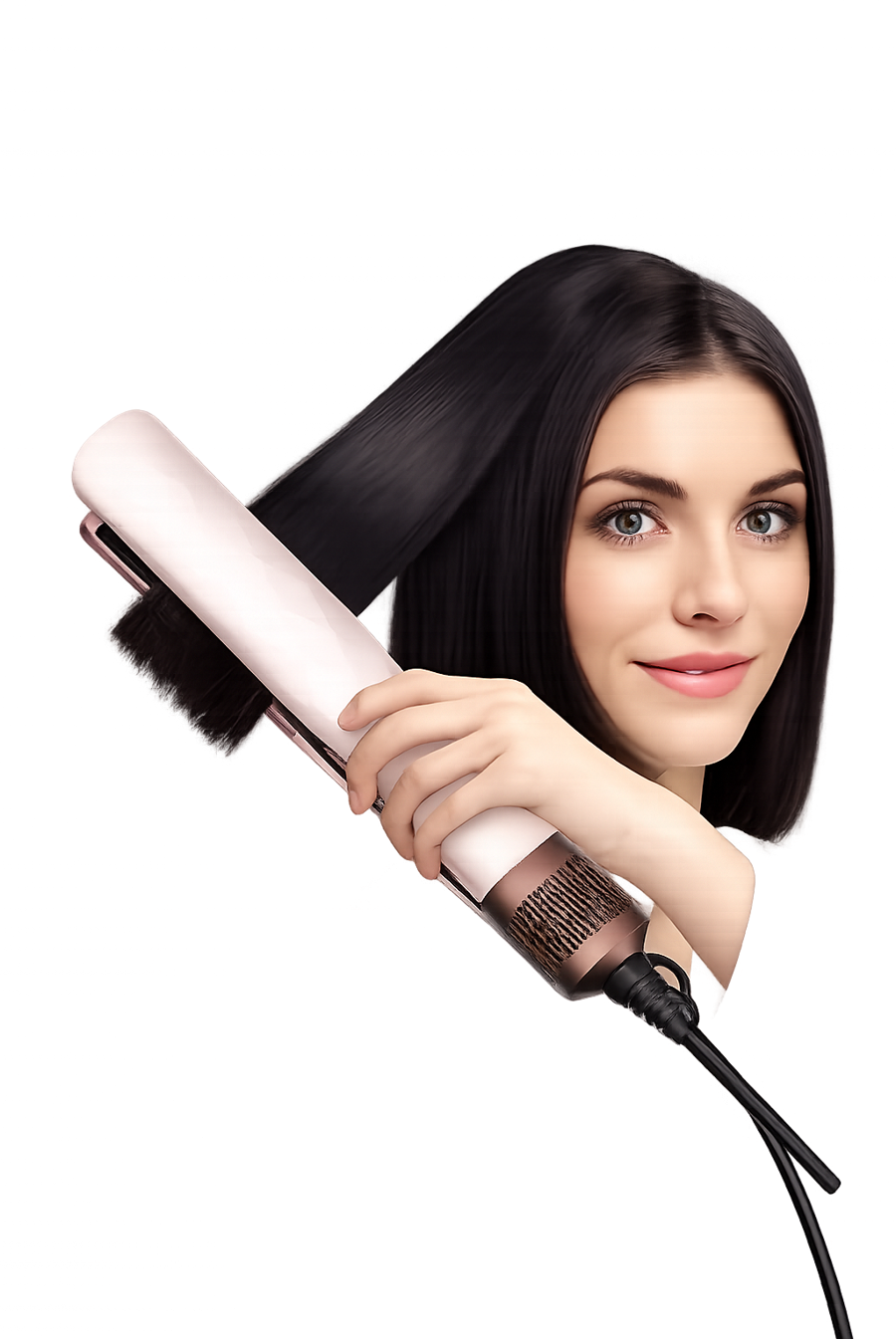 iLOOX Plasmastyle 8-in-1 air styler in use